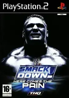 WWE SmackDown PS2 ISO cover art featuring Brock Lesnar vs The Undertaker
